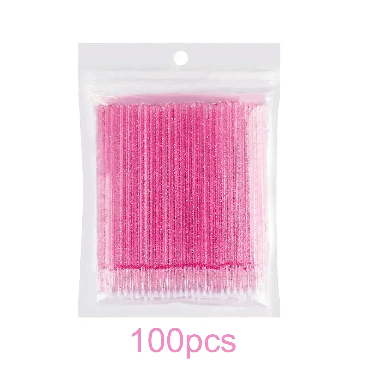 Pennello micro applicatore in cristallo per estensione ciglia, micro tamponi di cotone, bacchette per mascara labbra Estensione ciglia micropennello rosa