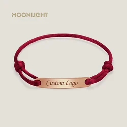 MOONLIGHT Personalized Engraved Custom Name Pattern Adjustable Bracelet For Women Jewelry Girl Party Gifts Wholesale 14 Colors