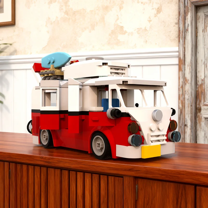 

305pcs MOC VW Splitscreen Camper Minifigure Size Town Model Building Blocks Toy Gift Creative Display Collectible Desk Premium