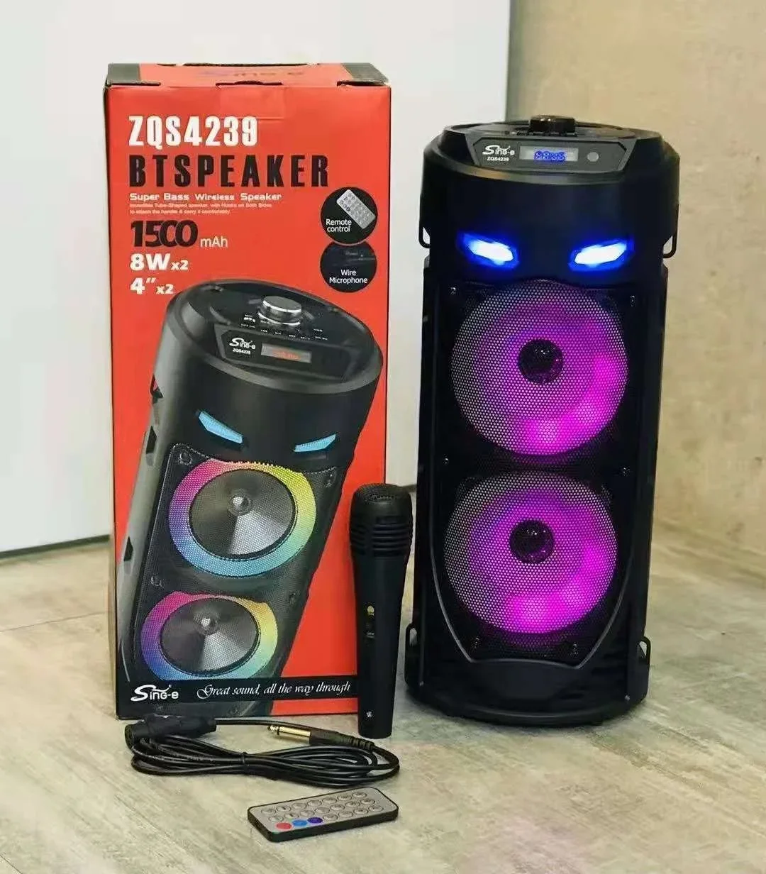 ZQS4239 diskon besar 8 inci gigi biru termurah Audio portabel Speaker Studio gigi biru untuk dijual