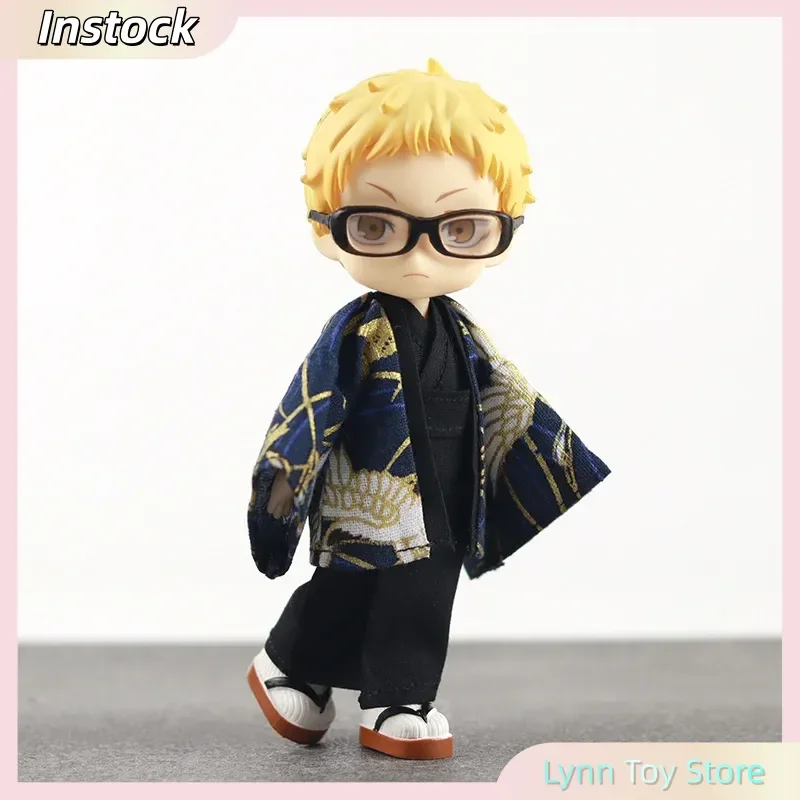 

Haikyuu аниме-фигурка Kei Tsukishima Ob11 кукла 1/12 Joint Action Figure Коллекционная модель декоративный предмет Рождественский подарок