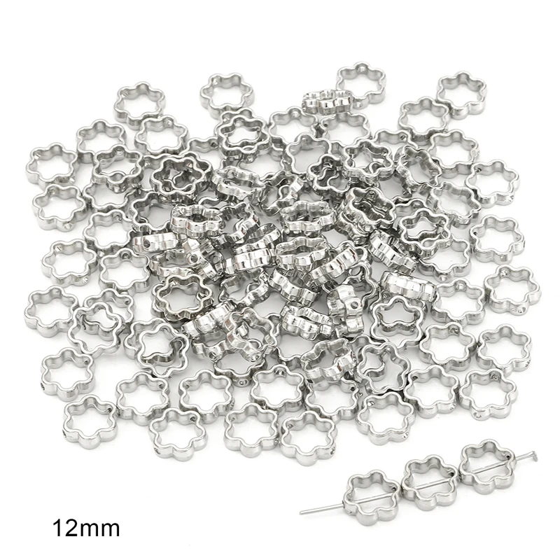 50 stücke Zwei Loch CCB Herz Blume Oval Kreis Rahmen Perlen Spacer Anschlüsse für Diy Armband Ohrringe Anhänger Schmuck Machen
