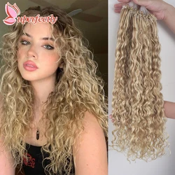 Micro Loop Hair Extensions Water Wave balayage Nature Real Human Hair Microlink Hair Extensions Fusion Pre Bonded Hair 12-26Inch