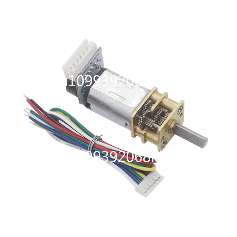 JGA12-N20 DC geared motor 6V low speed micro motor AB phase encoder, speed measurement and steering