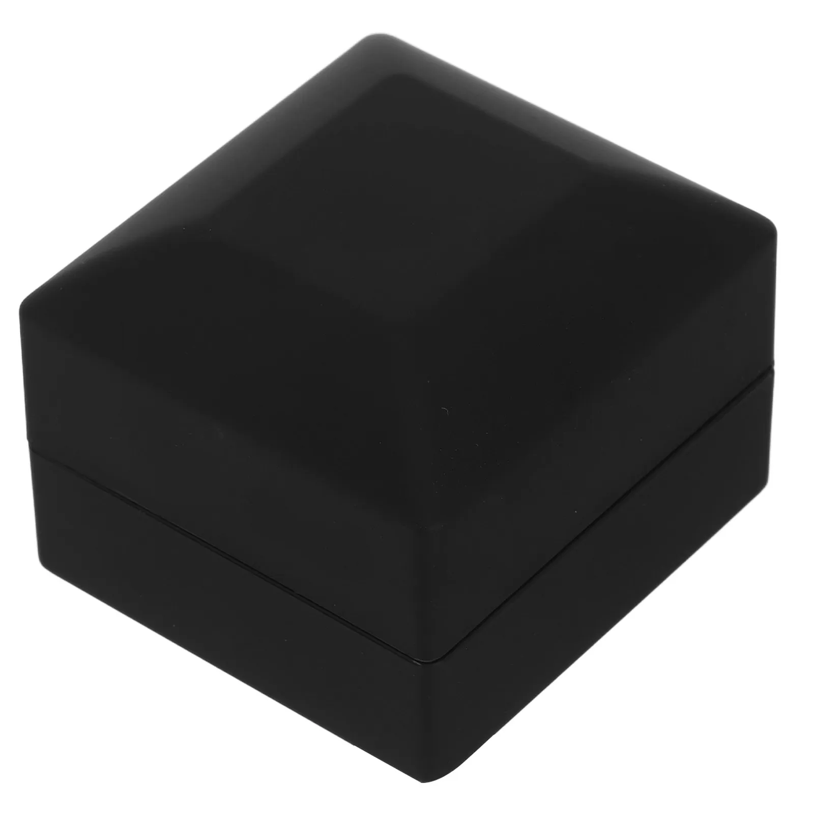 

LED Light Ring Box Black Elegant Jewelry Case Soft Interior Ring Holder for Proposal Engagement Wedding Display