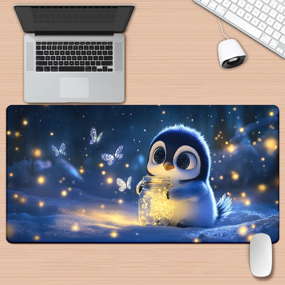 

Penguin Cartoon Mouse Pad XXL Gaming Desk Mat Rubber Non Slip Base Mousepad for PC Laptop Office