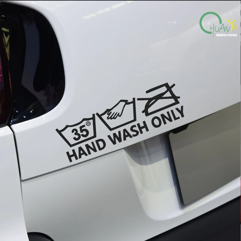 Creative Washable Hand Wash Car Window Glass Personalized Original Text Decoration Waterproof Sunscreen Reflective Sticker