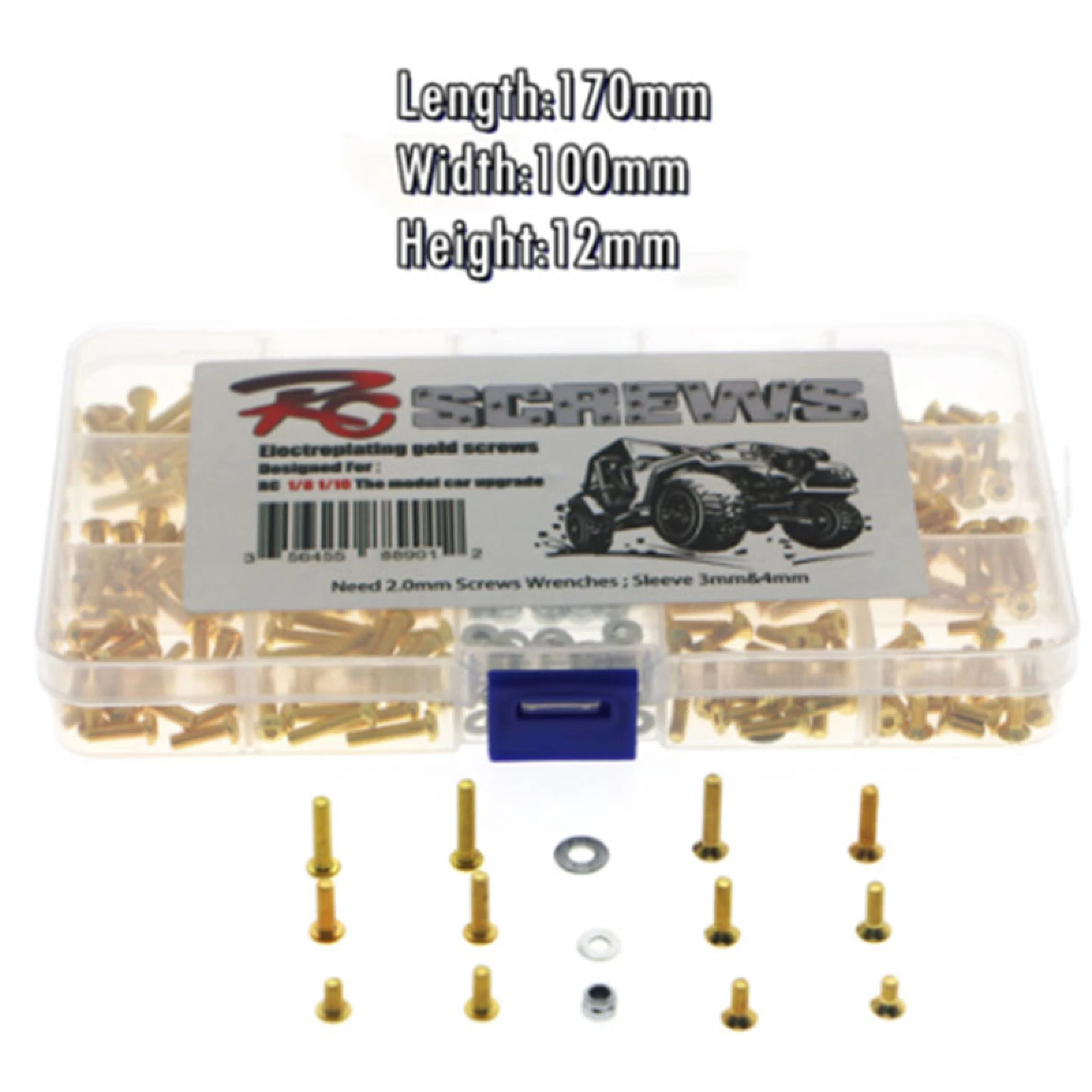 

RC Car Parts 330PCS Stainless Hardware Screw Kit For 1/10 RC Car for Axial SCX10 for Traxxas TRX-4 for HSP 94111 1/10 RC Car