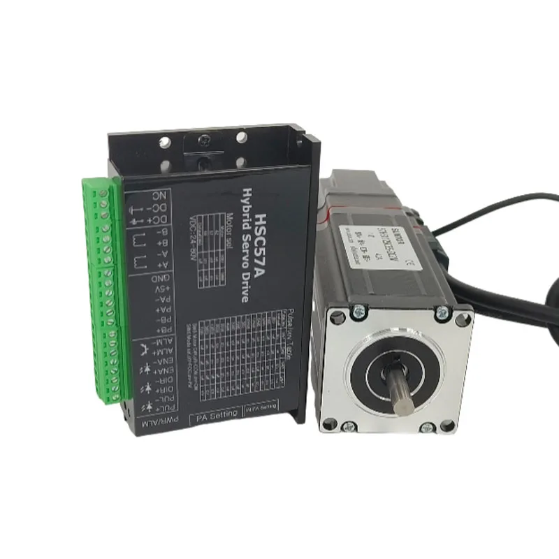 Nema 23-Schrittmotor 57HS112SCES-ZC2M + HSC57A-ZX Schrittmotor mit geschlossenem Regelkreis und Bremse und Treiber-CNC-Kit
