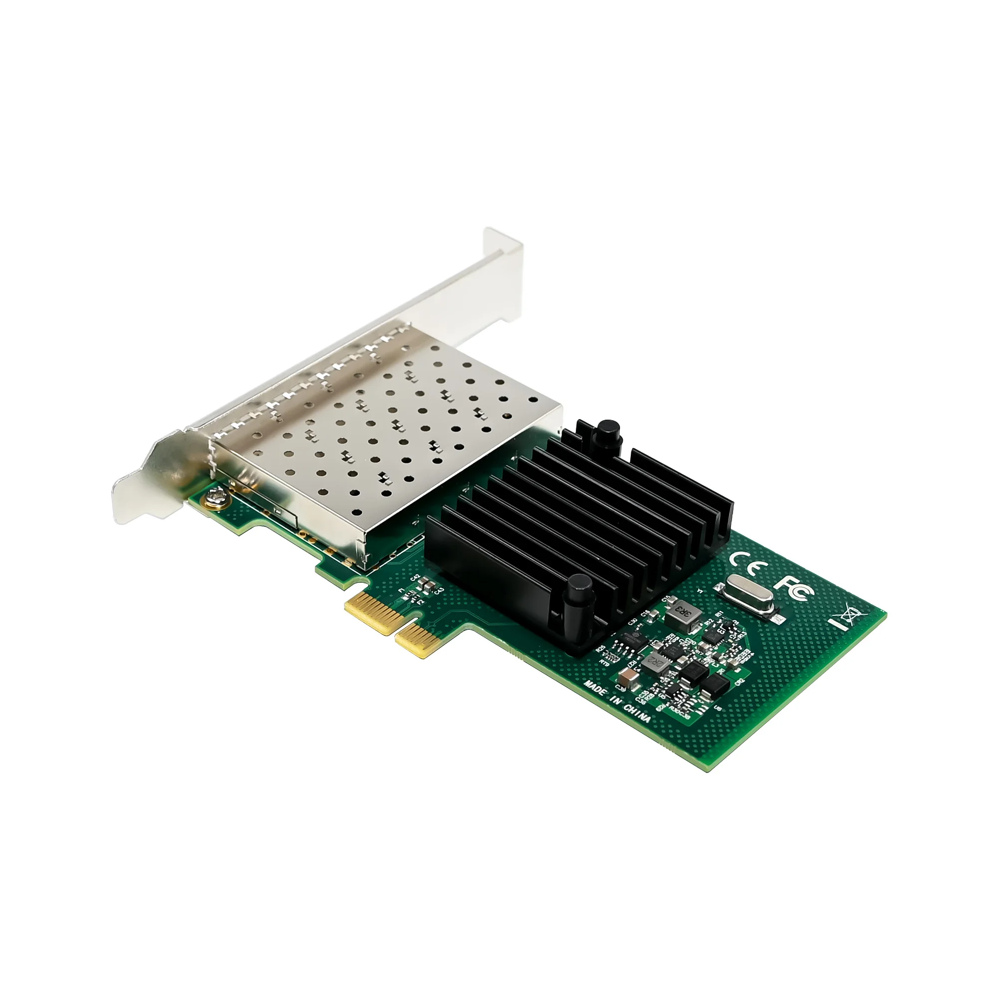 SUNWEIT ST7407 PCIE X1 1G Placa de rede NIC de fibra óptica de porta quádrupla Chipset 350AM4 para uso em servidor com fio interno em estoque