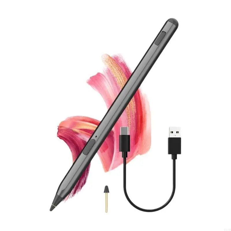 For reMarkable Paper Pro Tablet USI 4096 Stylus Pen with Eraser,no Switch or Connection Required,with Pen Tip - Black