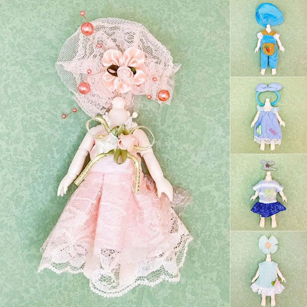 Roupas de boneca fashion de alta qualidade, 18 estilos, crianças, faça você mesmo, meninas podem vestir, saia de macacão, boneca de 16 ~ 17cm/boneca bjd 1/8