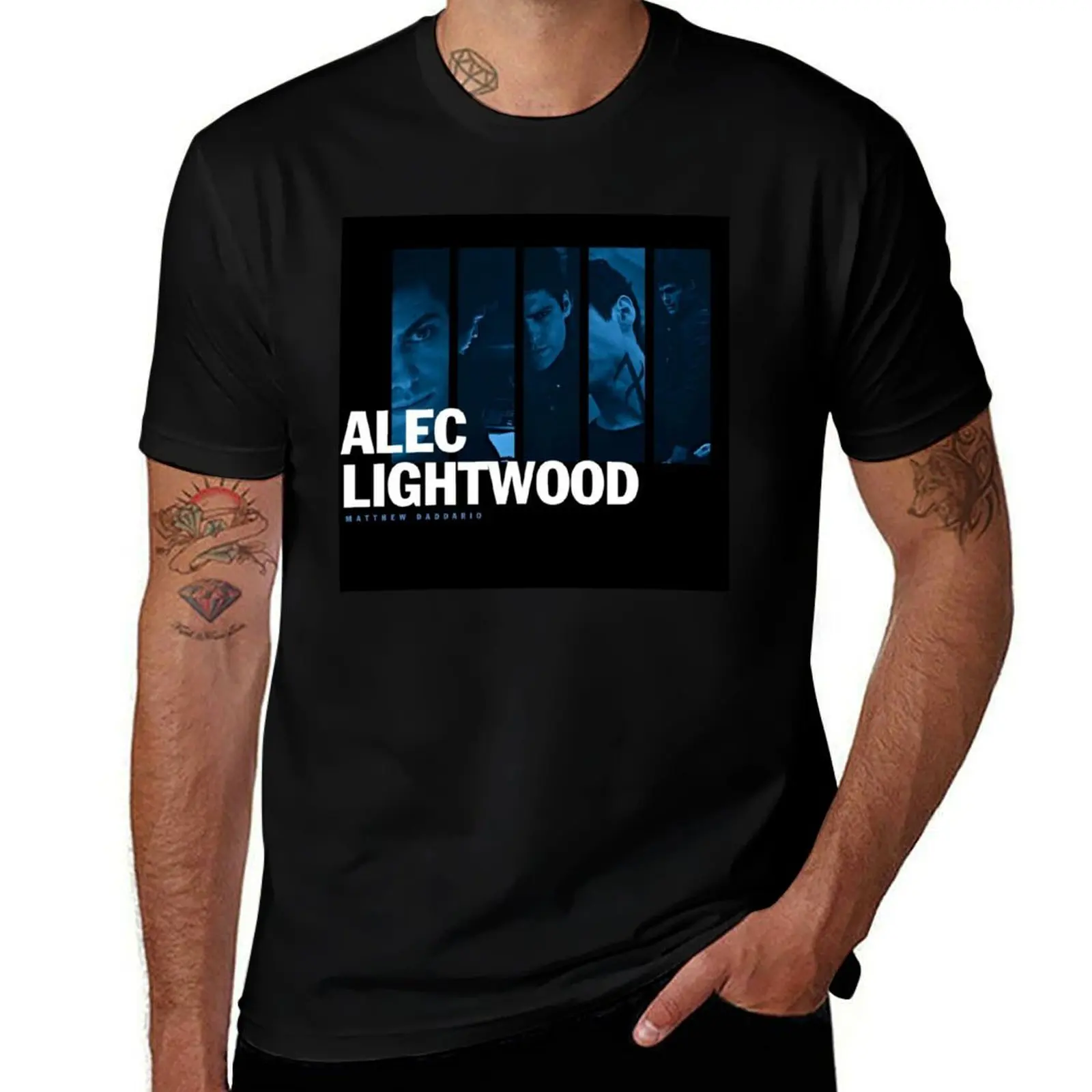 Alec Lightwood x Matthew Daddario T-Shirt Big Size Short Sleeve Casual Top
