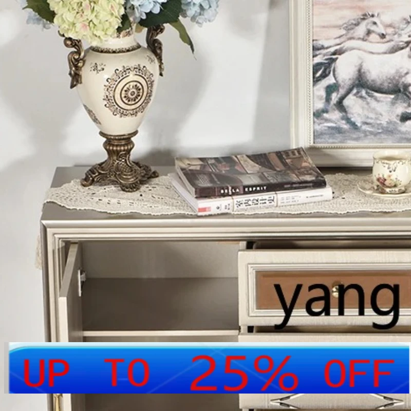 

LH light luxury dining side cabinet against the wall solid wood living room storage locker dining room side cabinet integrated