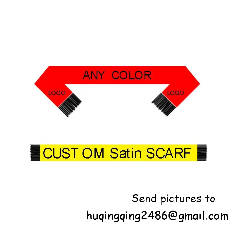 Wholesale Professional Custom 15X150 Satin Scarf Normal Country SCARF Logo Football Club SCARF