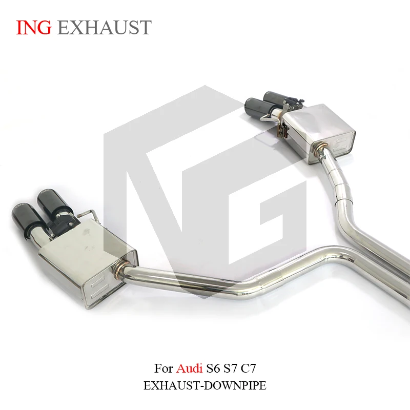 ING SS304 Full Catback Valve Exhaust Performance for AUDI S6 s7 c7 4.0t Car Sections Flow Pices de Automob Accessories System