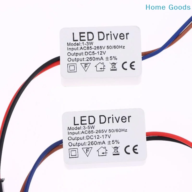 

1Pcs 1-3W 3-5W 4-7W 8-12W 12-18W 18-24W Isolated LED Driver Power Supply Adjustable Constant Voltage 260mA Lighting Transformer