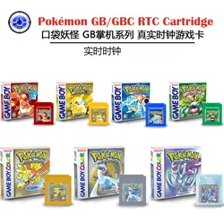 Karta do gry Pokémon GBC/GB RTC Pokémon Czerwony Żółty Niebieski Zielony Złoty Srebrny Kryształ Karta do gry Wersja amerykańska Angielski