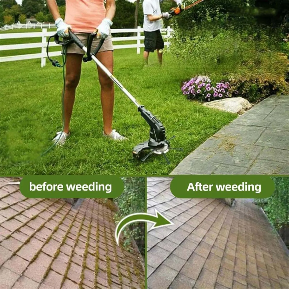 A74U 3PCS Wire Grass Trimmer Head, 6In Universal Steel Wire Weed Trimmer Head for Cordless String Trimmer (6 Blades)