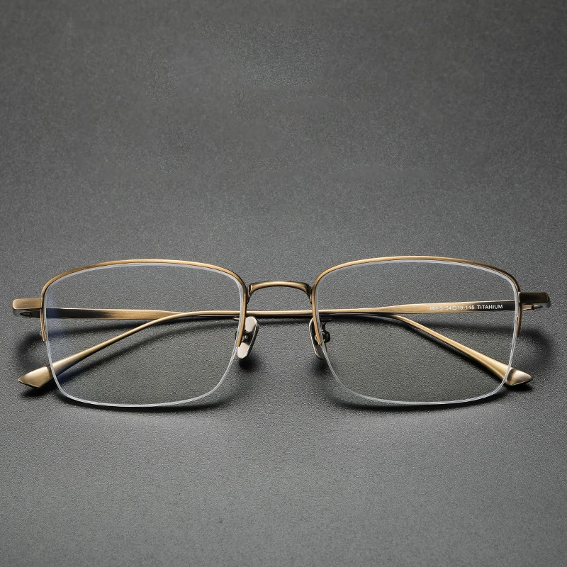 

Popular Frameless Square Titanium Glasses Frame Women optical Myopia Presbyopia prescription Retro eyewear Customization Logo