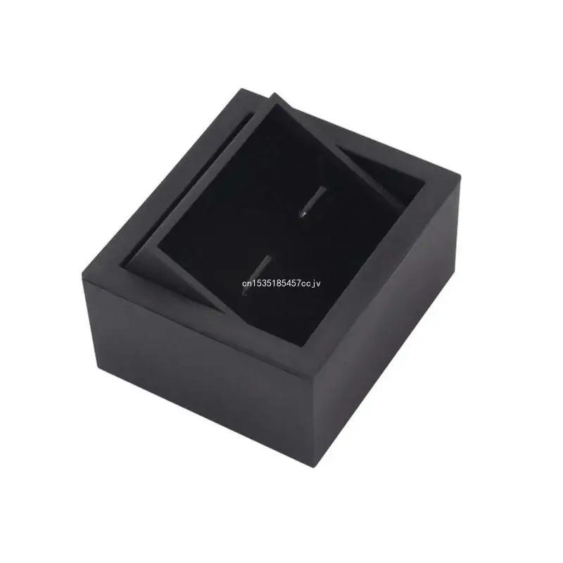 Black Plastic Cover Rotating Cufflinks Box for Creative Packaging Gifts Box Dropship