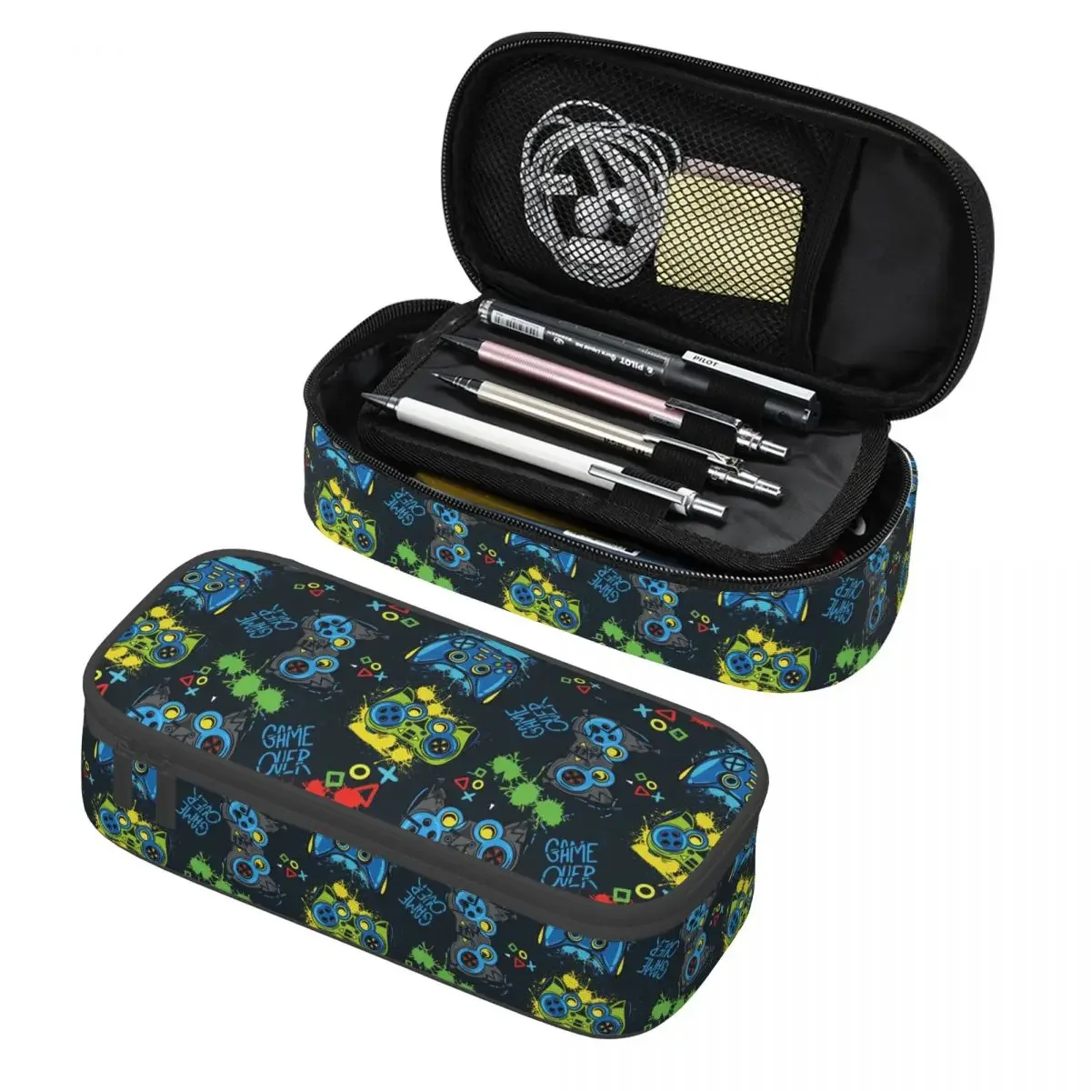 

Custom Cute Video Joystick Game Weapon Gamer Play Gaming Pencil Case for Boys Gilrs Large Storage Pencil Bag School Supplies