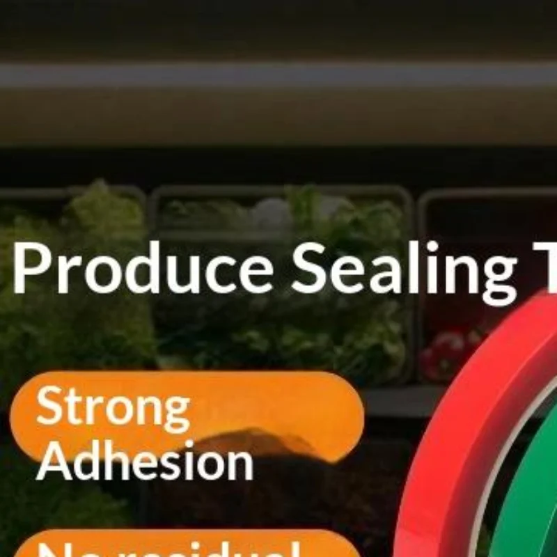 Color BOPP Fruit Vegetable Binding Tape 5 Rolls Durable Supermarket Sealing Tape for Retail Grocery Store Use