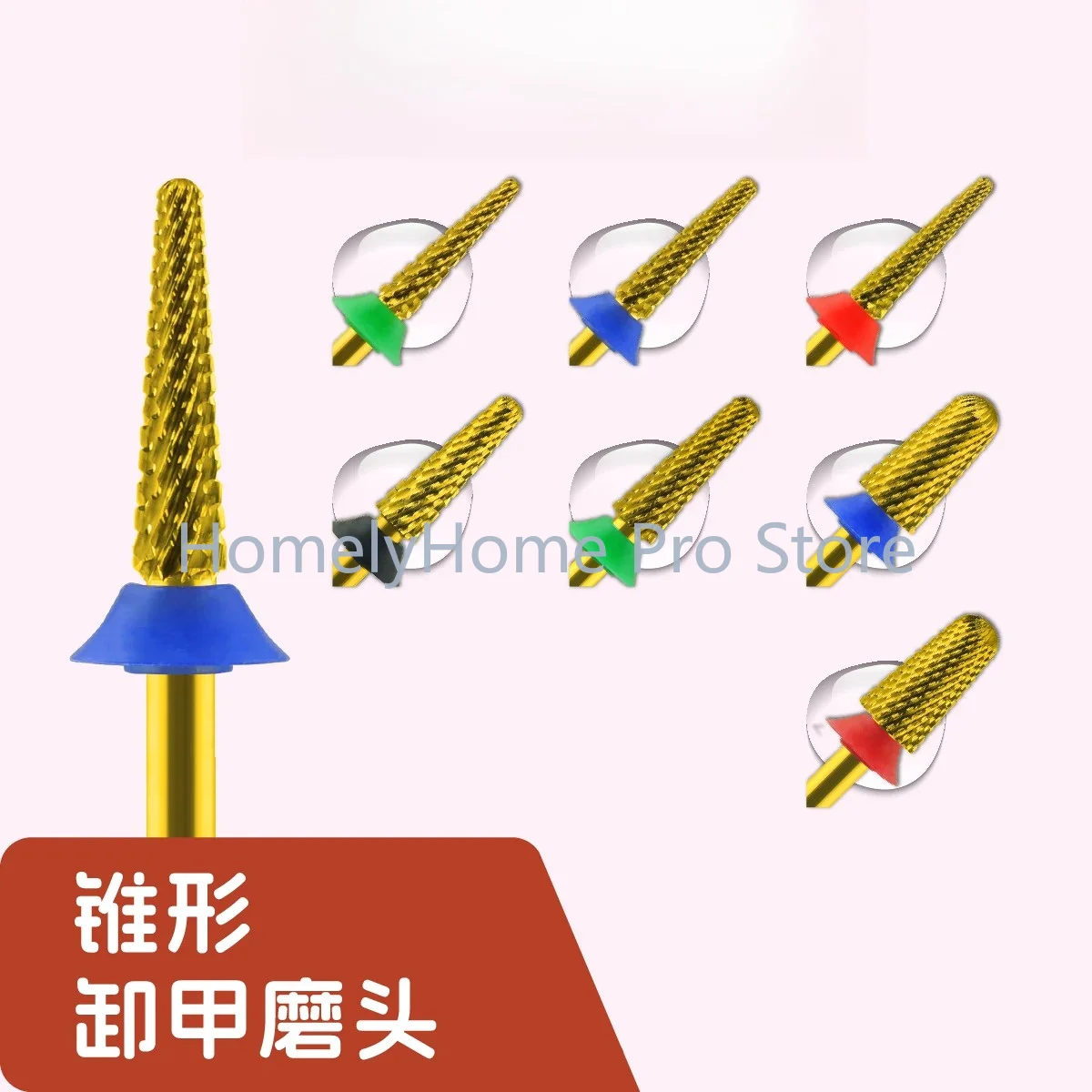 Two-way Cone Ball Head - Grinding Half Nail Paste Step - Nail Art Tungsten Steel Grinding Head
