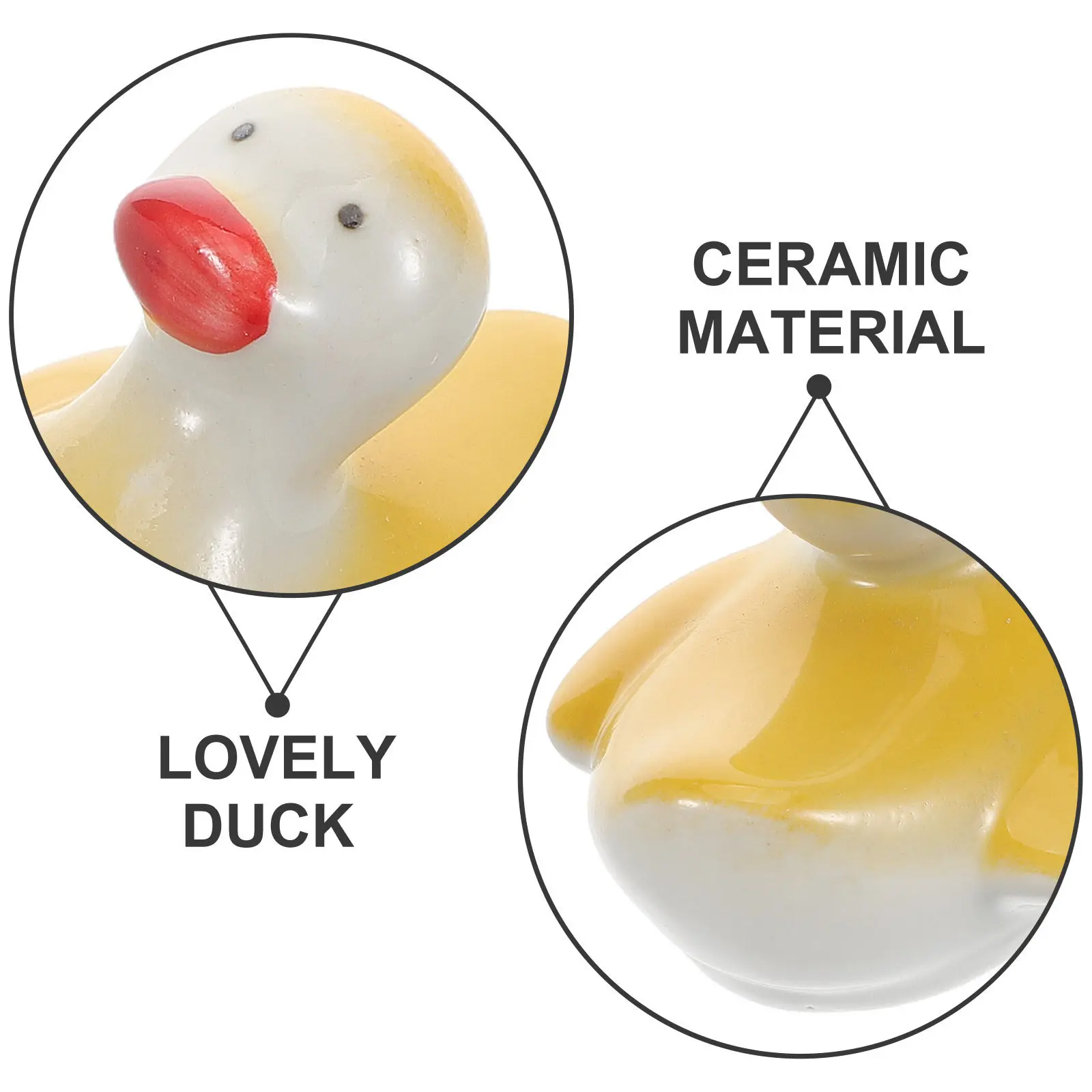Ceramic Floating Duck Fish Tank Ornament Miniature Aquatic Decor Floating Aquarium Decoration for Office Coffee Table Flower Pot