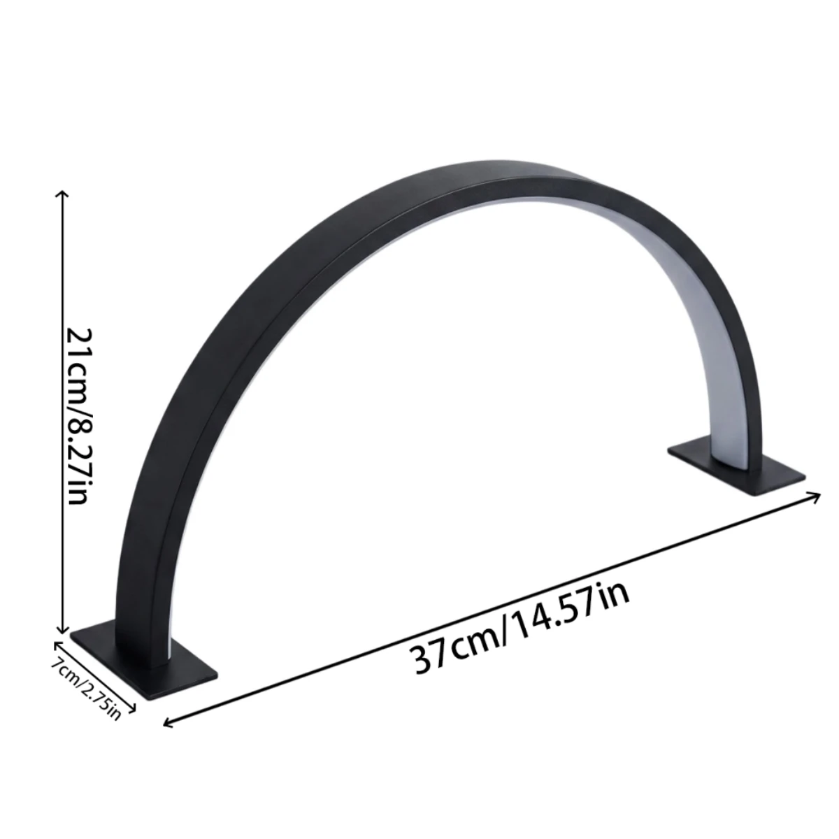1pc Half‑Moon Nail Lamp, 3‑Color Temperature Adjustment, No Glare & Shadow‑Free Eye‑Friendly, for Home Nail & Lash Art