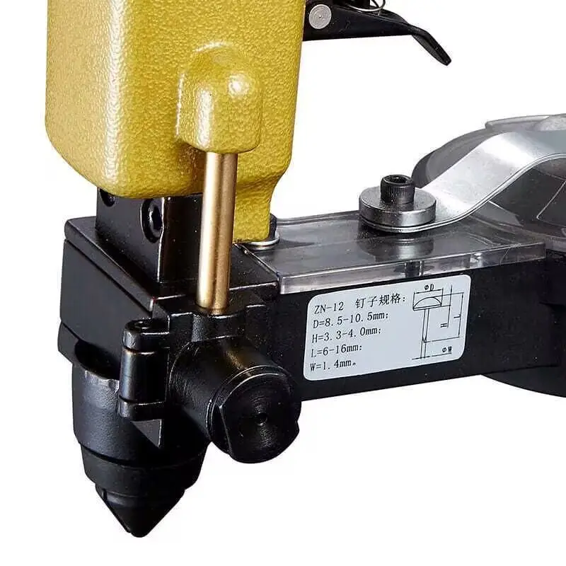 ZN-12S Pneumatic Auto-fed Tack Nailler Sofa Stapler Furniture Decoration Nailler ForTack Cap Diameter 10.5mm To 11.5mm