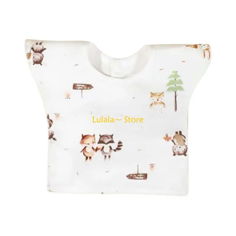 

Y4QA Practical Fedding Bib Baby Muslin Neckerchief Water Absorbent Drooling Bib Soft & Breathable Newborns Burping Cloth