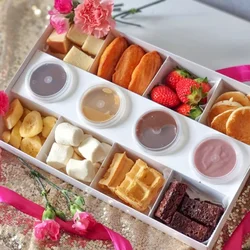 8/10 Gird Large Cake Candy Fruit box Catering Package Plate Box Snack Plate Boxes Wholesale