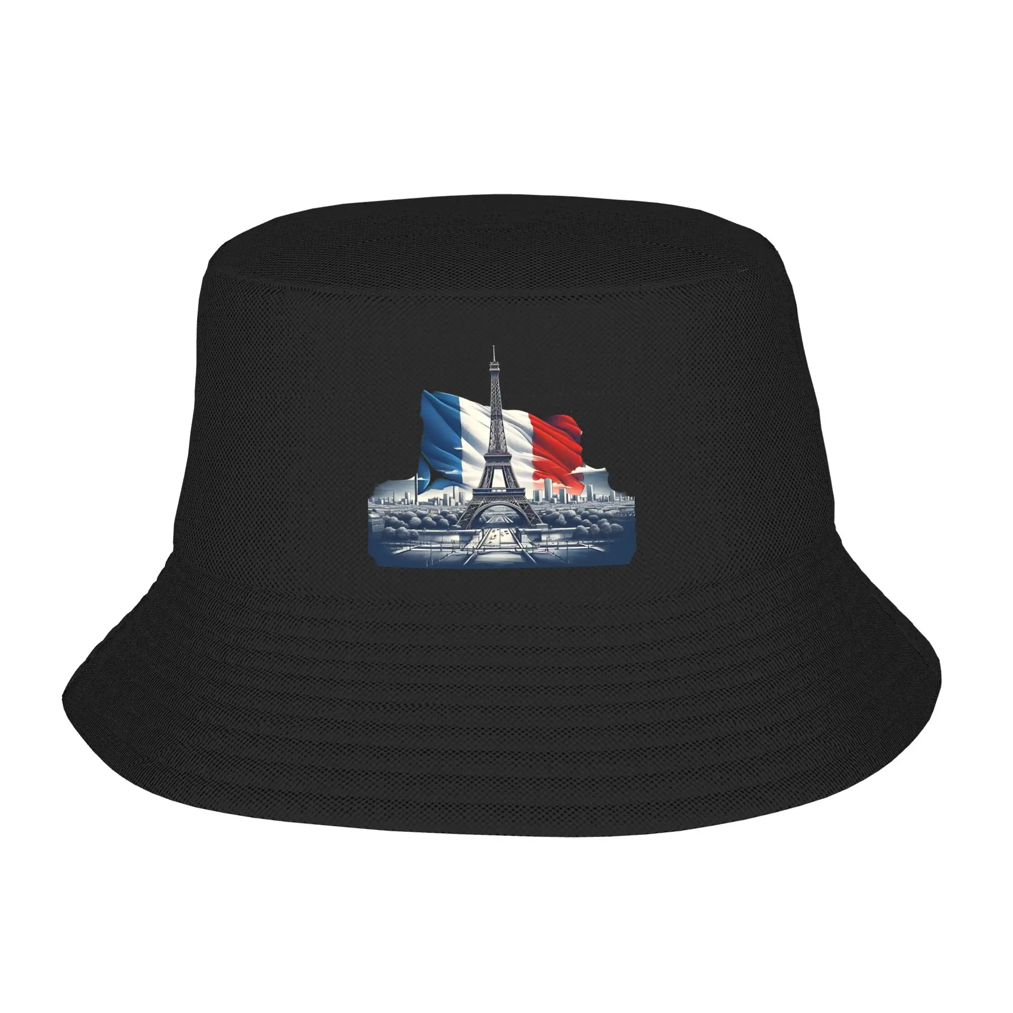 Eiffel Tower Paris France Bucket Hat Summer  Fashion Fisherman Hats For Unisex Foldable Fishing Caps Hawaii Graphic Sun Hats