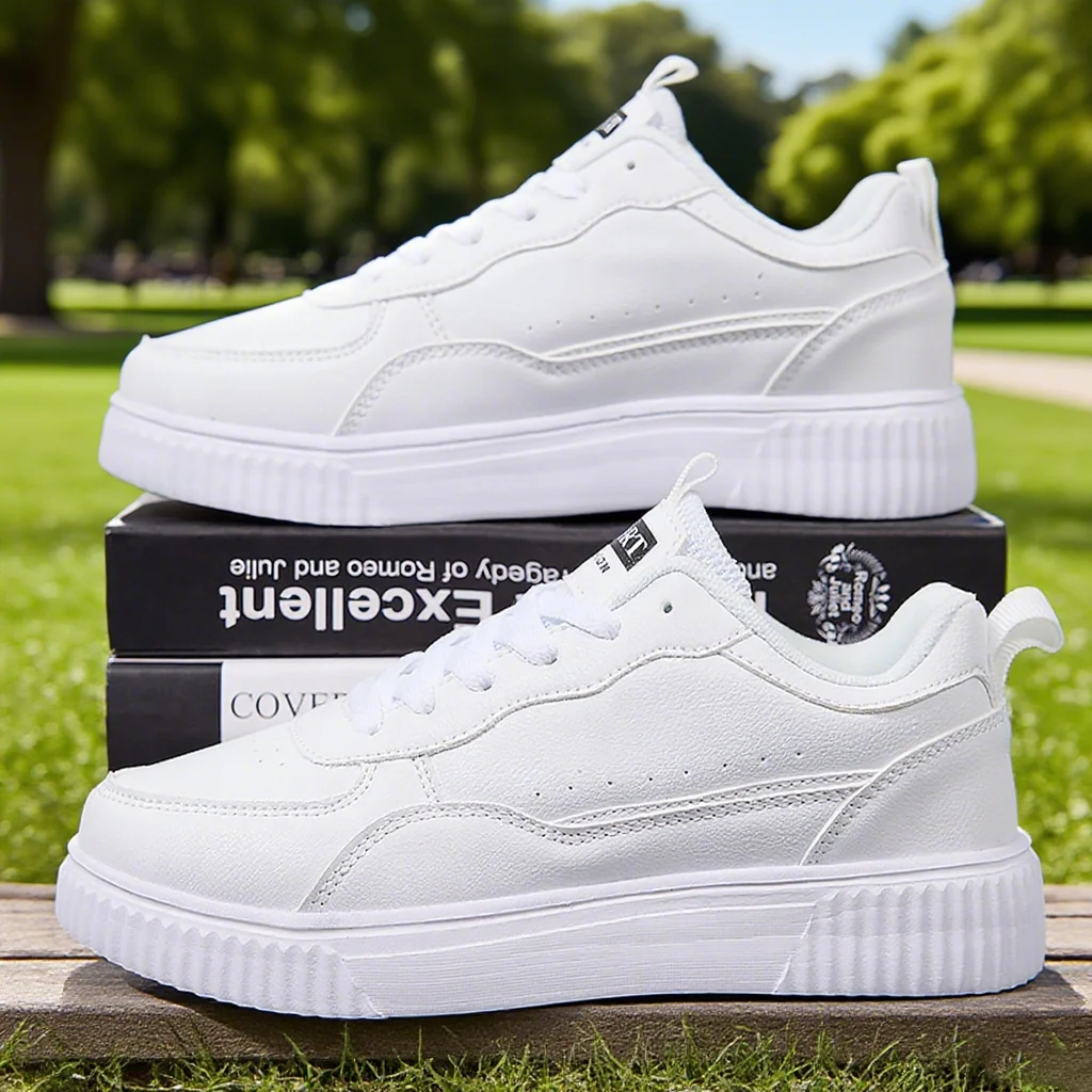 Fashion Women Casual Shoes Breathable Walking Flat Shoes Sneakers White Female Footwear Sports Running Outdoor Walking For Men image 2