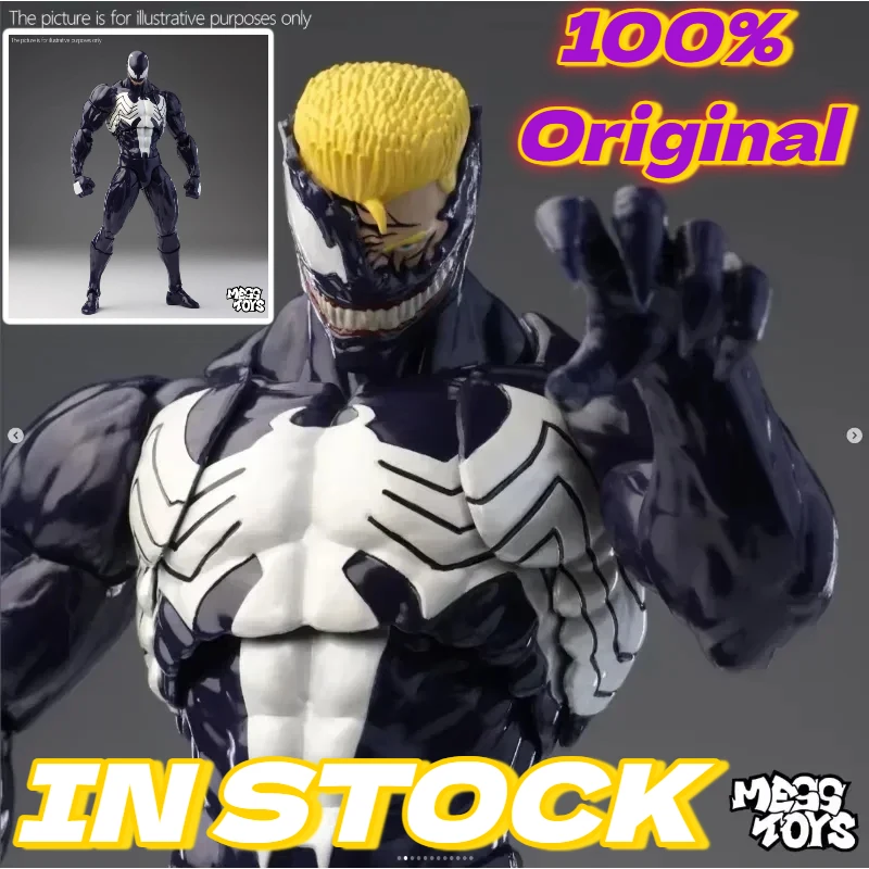 

Mess Toys Venom Lethal Neighbor Spider Man Symbiotic Black Suit Messtoys Spiderman Anime Action Figure Collectible Model Gifts