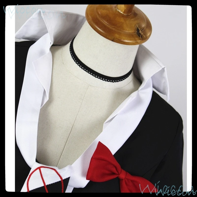 Enoshima Junko DR Anime Cosplay Costume para Mulher, Game Danganronpa, Peruca Rosa, Uniforme Escolar, Prop, Roupa de Halloween, Menina