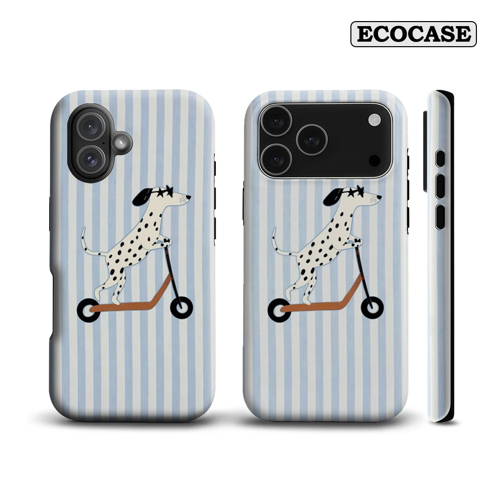 Dalmatiner auf Scooter Vibe IPhone 17 Must-Haves Handyhülle für IPhone 17 16 15 14 13 12 Pro Max Plus Doppelschichtige Rückseite