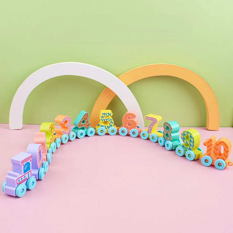 

12 Digital Train Toys Kindergarten Baby Educational Building Block 3-6 Years Old Boys Girls Enlightenment Early Education