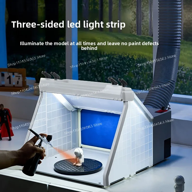 Figure Spray Painting Ventilation Table - Mini Fog Extraction Fan Workbench for Model DIY