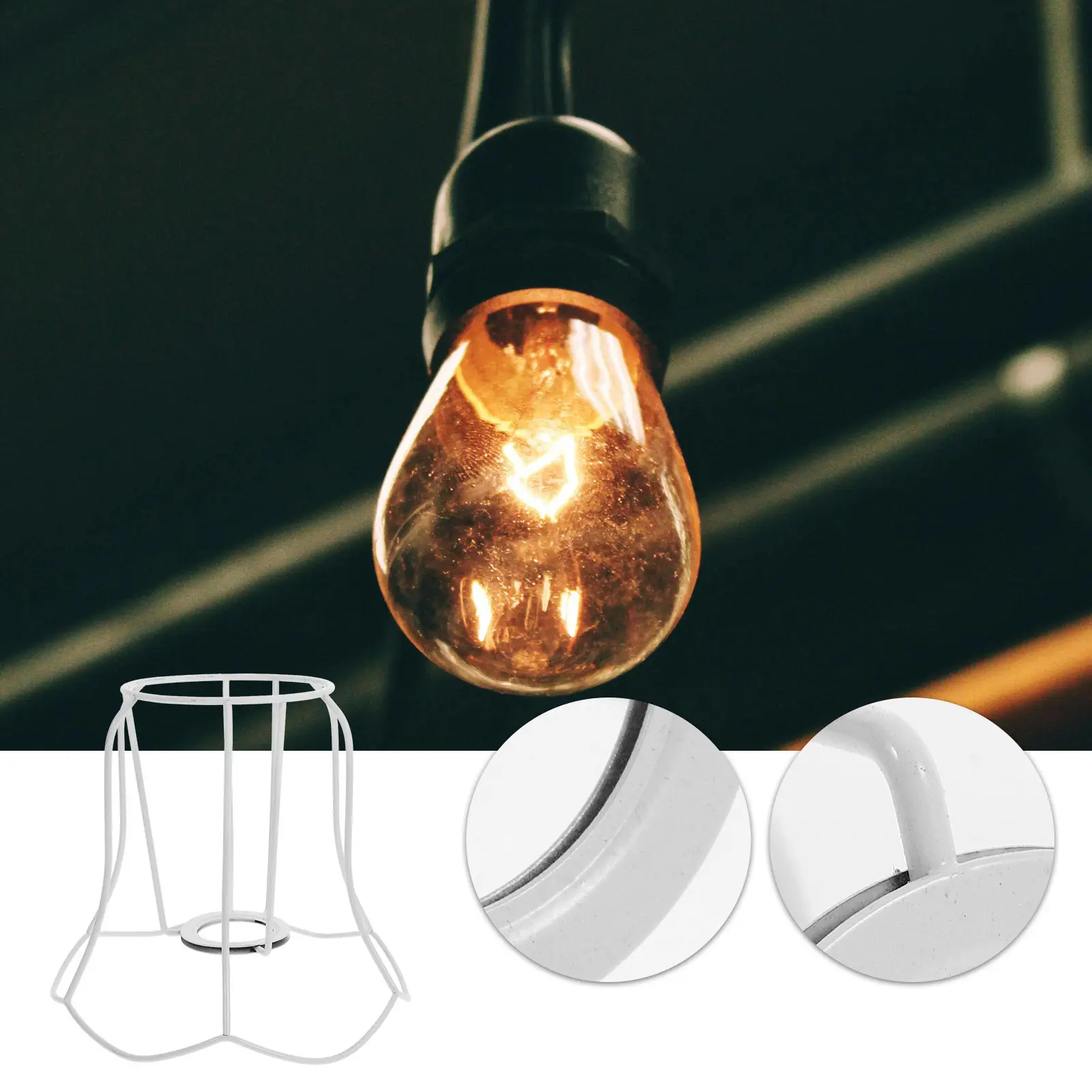 Iron DIY Lampshade Bracket Retro Metal Table Lamp Frame Stable Holder for Lampshade Making Desk Light Covers Home Decoration