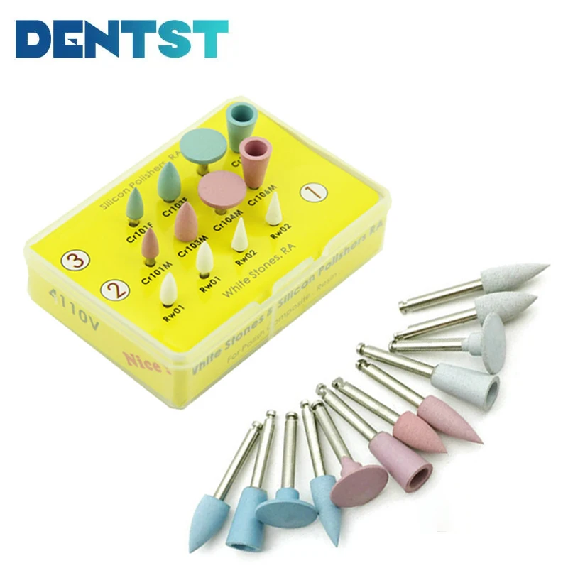 

Dental Colors Polishing Head 3 Types Rubber Polisher Whiten Stones Silico Polisher Set Teeth Treatment Tools Dentistry Material