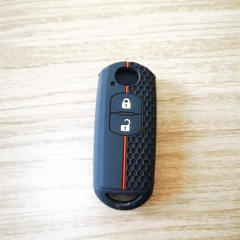 Silicone car key cover key case For Mazda 2 3 6 Axela Atenza CX-5 CX5 CX-3 CX-7 CX8 CX-9 2016 2017 2018 2019 2 Buttons Auto Bag image 3