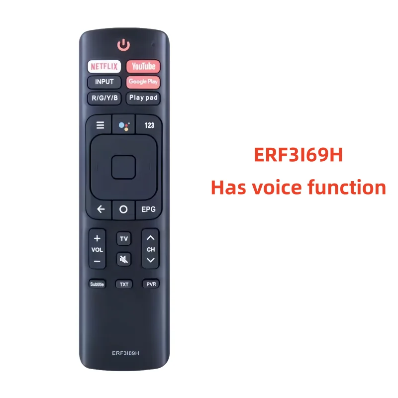 LCD 4K UHD TV Remote Control ERF3I69H Infrared with Netflix YouTube Button New Model