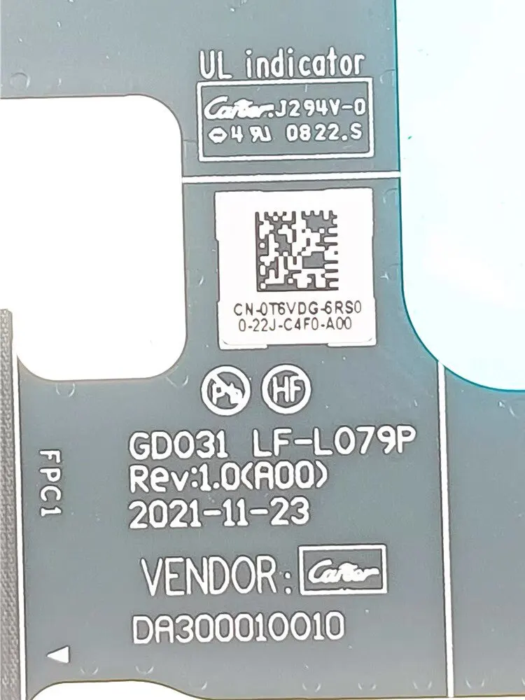 For Dell XPS13 9320 GDO31 OLED screen cable, screen cable 0T6VDG LF-L079P