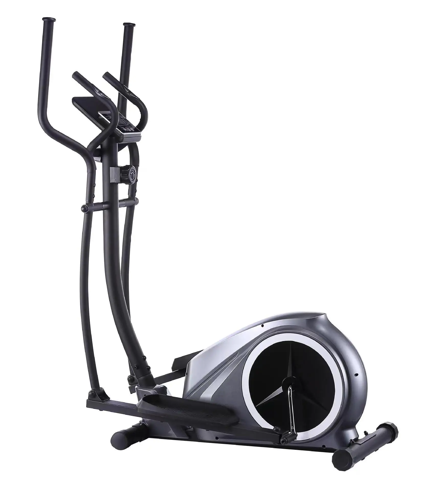 Manual Elliptical Machine Exercise Bike with Magnetic Control Steel Frame LED Display Eco-Friendly for Home Gym