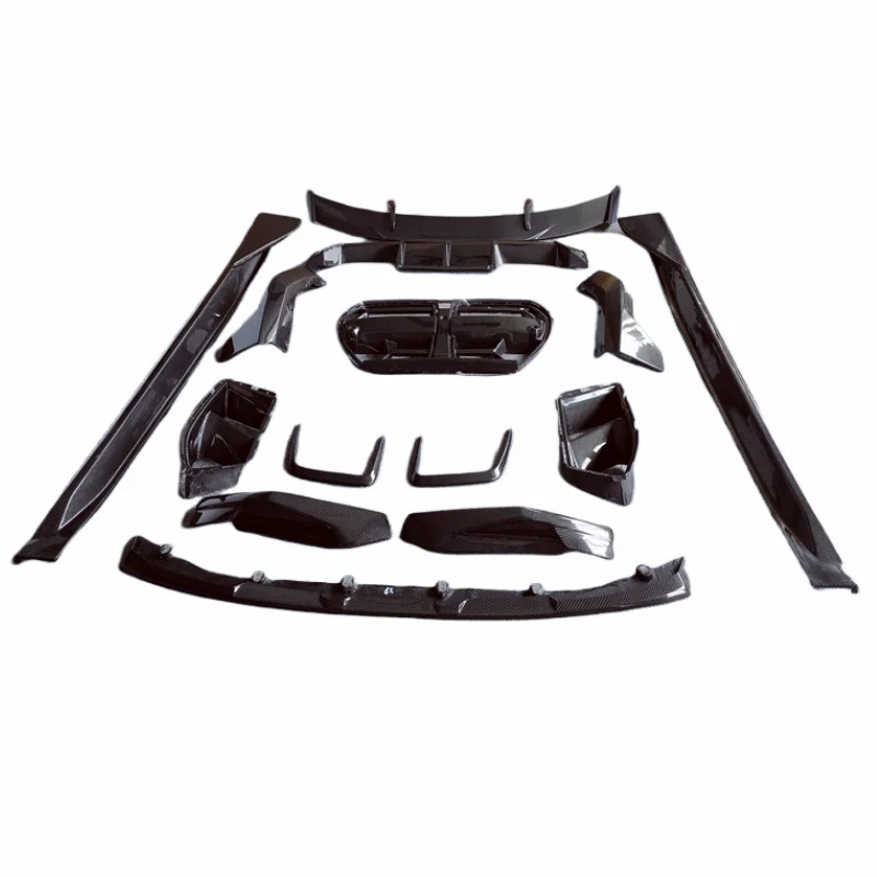 

For b M3 M4 G80 G82 MP style carbon fiber body kit front lip diffuser side skirt spoiler vent grille
