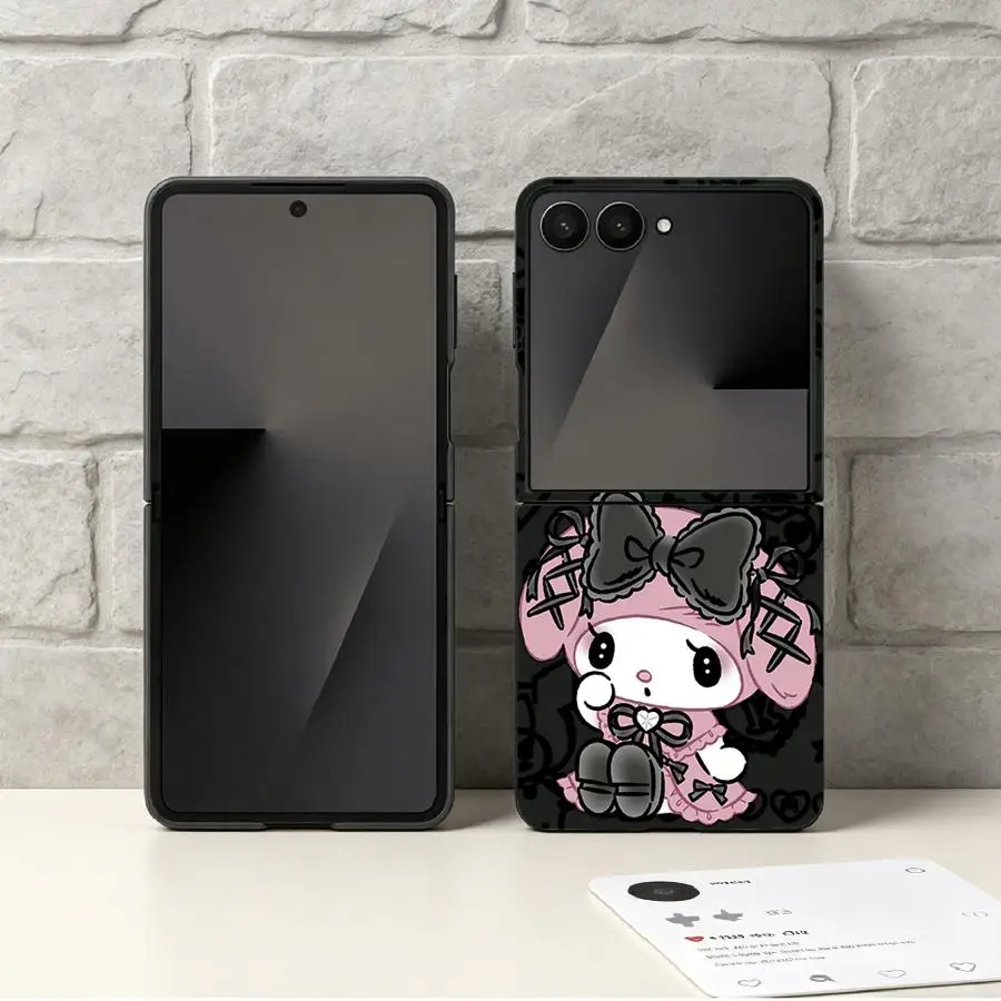 Sanrio My Melody Cute Back Phone Cover Funda Case for Samsung Galaxy Z Flip 8 Flip7 FE Flip3 Flip5 Flip6 Z Flip 7 6 5 4 3 Flip4