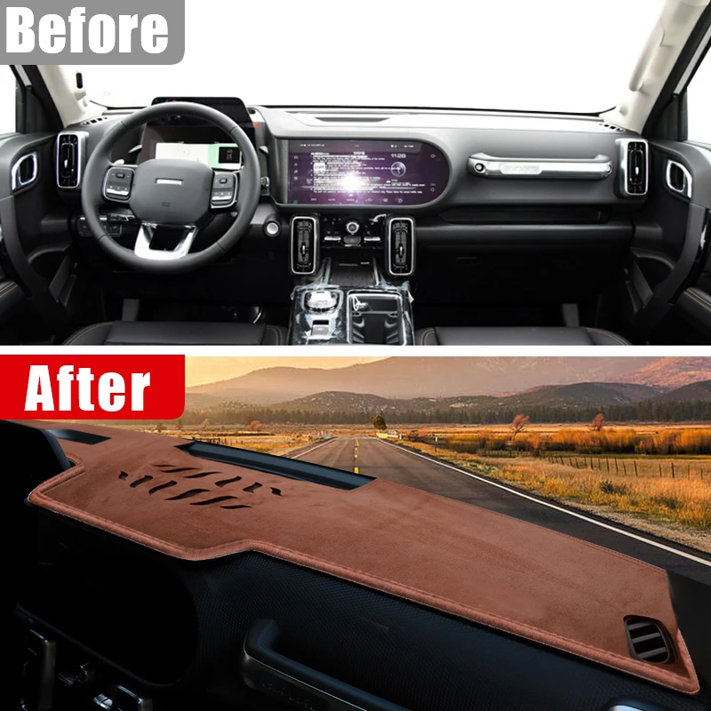 For Haval Dargo 2021 2022 2023 2024 Car Dashboard Cover Dash Mat Sun Shade Avoid Light Non-slip Pad Interior Accessories