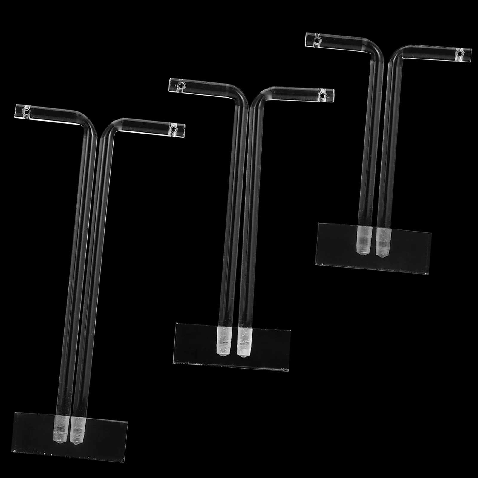 

3 pcs Durable Acrylic Earring Racks Transparent Jewelry Storage Stands T-Bar Display Shelves Decorative Earring Brackets